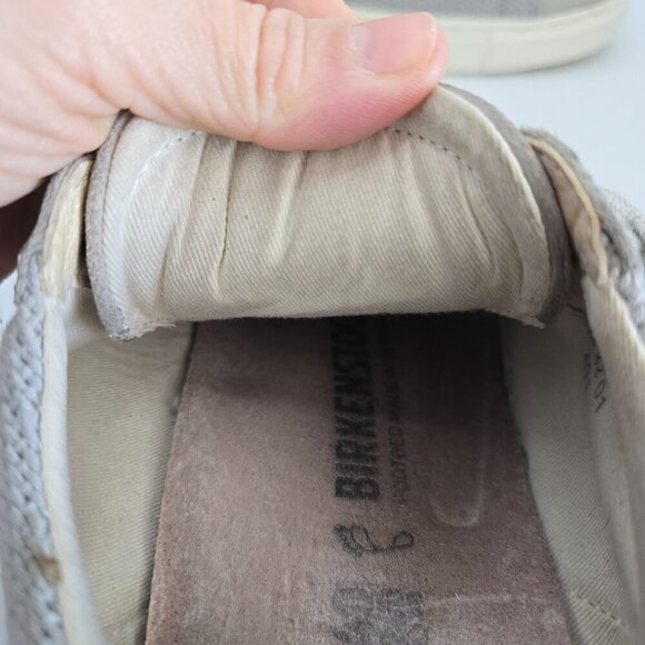 Birkenstock | Bend 'Whale Gray' tan suede neutral lace-up sneakers | WMS 9 - Picture 5 of 11